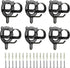 6 Counts Horse Bridle Rack Bracket Hooks Metal Halter Hanger with Tubes and Screws for Barn Supplies, Black -