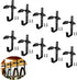 10Pcs Horse Bridle Rack Heavy Duty Wall Mounted Holder Hook with Screws for Barn Tack Room -