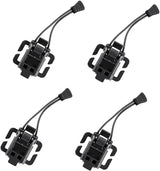 4 Pieces Tactical Gear Molle Clips Attachments Multifunction Hanging Buckle for Backpack Vest Black -