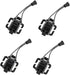 4 Pieces Tactical Gear Molle Clips Attachments Multifunction Hanging Buckle for Backpack Vest Black -