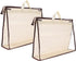 Handbag Dust Bags, 2 Pack Clear Purse Storage Organizer XXL Size PVC Dustproof Cover Transparent Protector, Beige