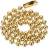 Silver-tone Beaded Chain Necklace, Titanium Steel Bead Ball Necklace Y2K Punk for Women Men Gift Gold 0.24 in x 18