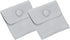 3x3 Inch Jewelry Pouch, 2 Pack Velvet Pouches Snap Button Storage Bags Present Pouch for Earrings Bracelets Necklaces Rings Watch, Light Grey