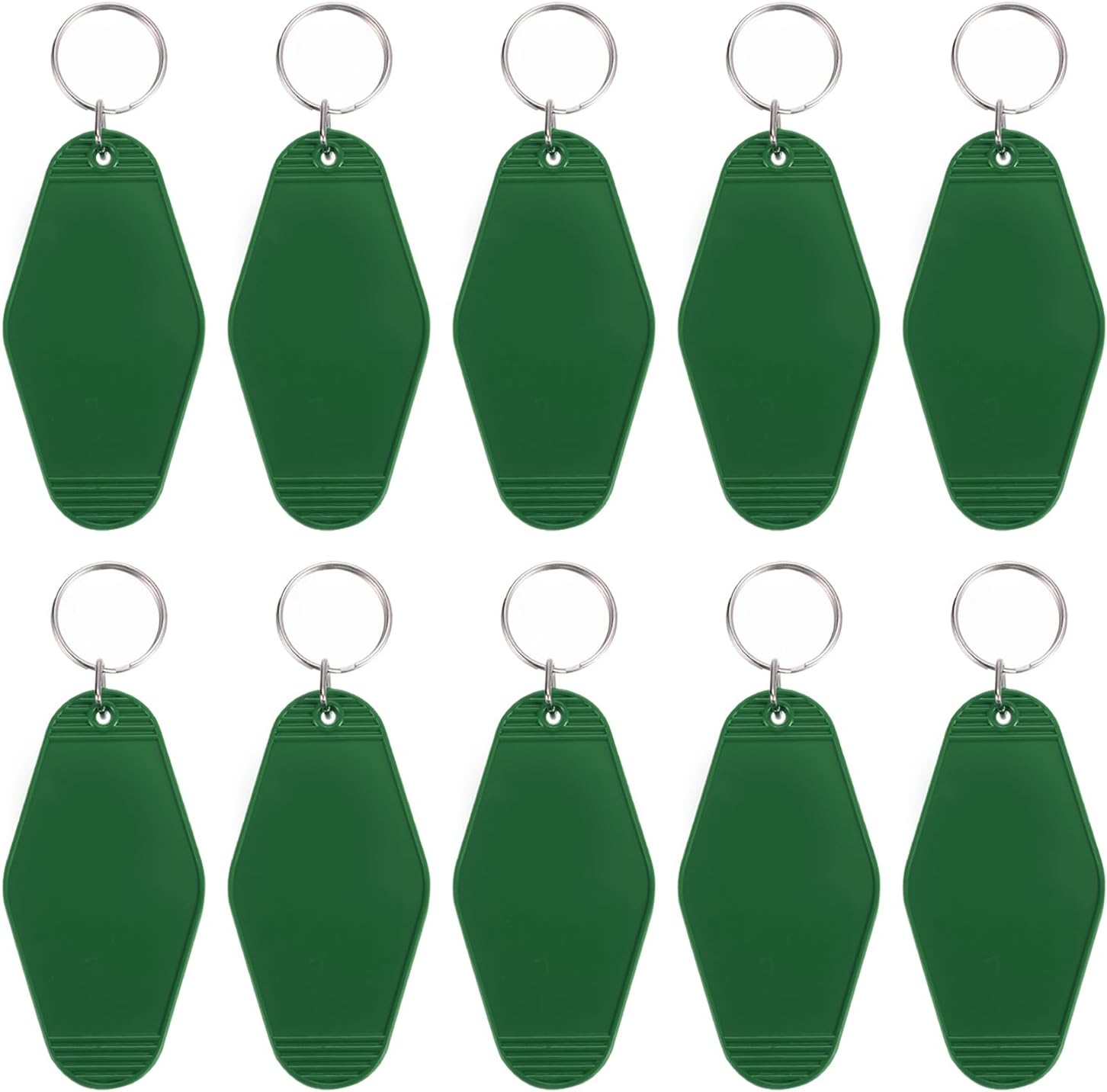 Vintage Motel Keychain, Blank Hotel Keychains Key Tag, Olive Green -
