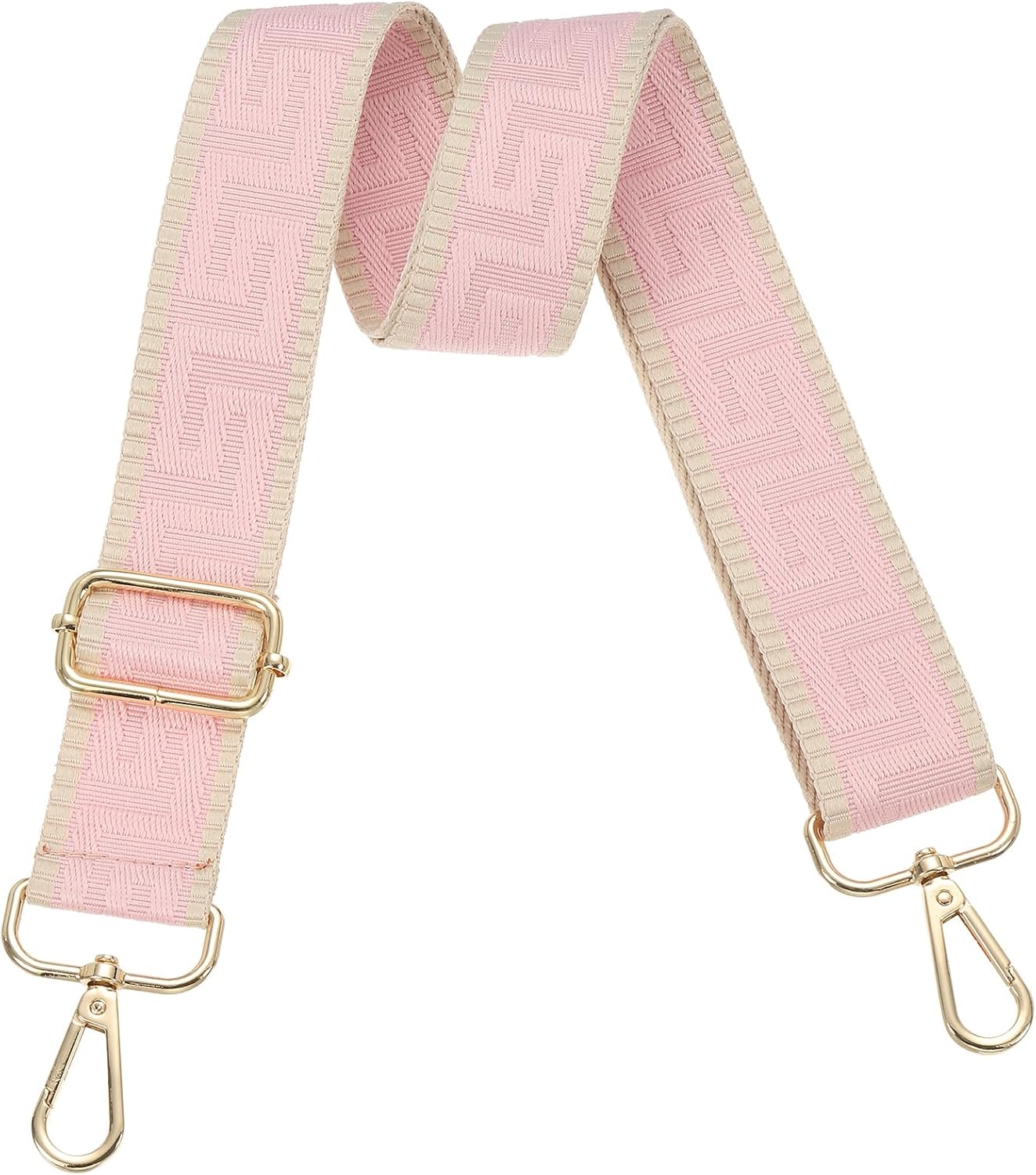 Purse Strap, Adjustable Crossbody Bag Straps Wide Shoulder Strap Universal Replacement Belt for Women's Handbags Canvas Satchels Backpack, Light Pink -