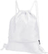 Drawstring Backpack Bag, Gym Bags String with Zip Pocket for Women Men, White -