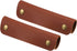 Luggage Handle Wrap, 2 Pack PU Handbag Grip Cover Protector Identifier with Clasp for 3cm / 1.18 Inch Suitcase Grocery Shopping Bag, Dark Brown -