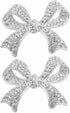 Rhinestone Bow Brooch Pin, Elegant Crystal Sparkly Bowknot Vintage Broach Pin Fashion Silver Tone -