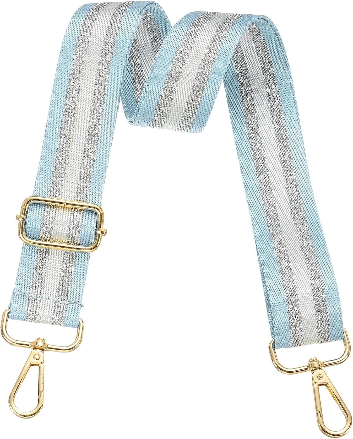 Purse Strap, Wide Shoulder Strap Adjustable Crossbody Bag Straps Universal Replacement Belt for Women's Handbags Canvas Guitar Backpack, Light Blue -