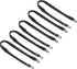 125cm x 2cm Replacement Shoulder Strap, 5 Pack Adjustable Swivel Clips Hook Buckle Slide Crossbody Bag Belt for Water Bottle Carrier Sling Bag, Black -