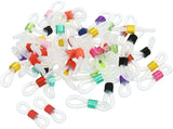 Eyeglass Chain Connector, 50 Pack Adjustable Anti Slip Silicone Rubber Strap Holder End Loop for Women Men Eyeglasses Sunglasses, Mixed Colors -