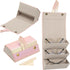 Travel Sunglasses Organizer, Foldable Holder Leather Sunglass Storage Organizer Case Portable Pink -