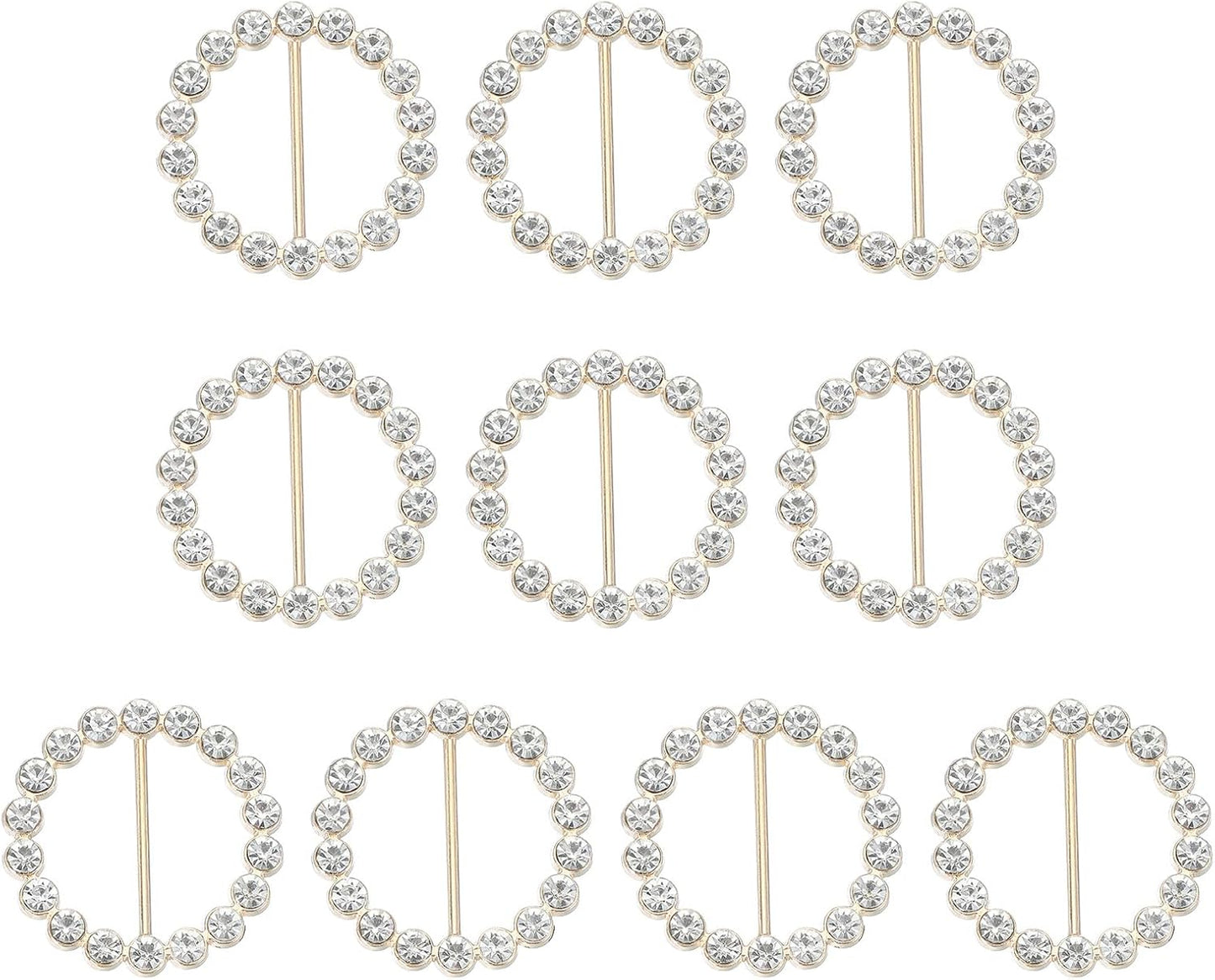 Silk Scarf Ring Clip Bling Rhinestone T-Shirt Clips Tie Waist Knotted Buckle Rings Metal Circle Buckles for Women Fashion Scarves Hat Decor Wrap Holders White -