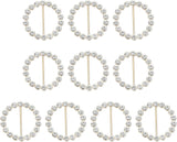 Silk Scarf Ring Clip Bling Rhinestone T-Shirt Clips Tie Waist Knotted Buckle Rings Metal Circle Buckles for Women Fashion Scarves Hat Decor Wrap Holders White -