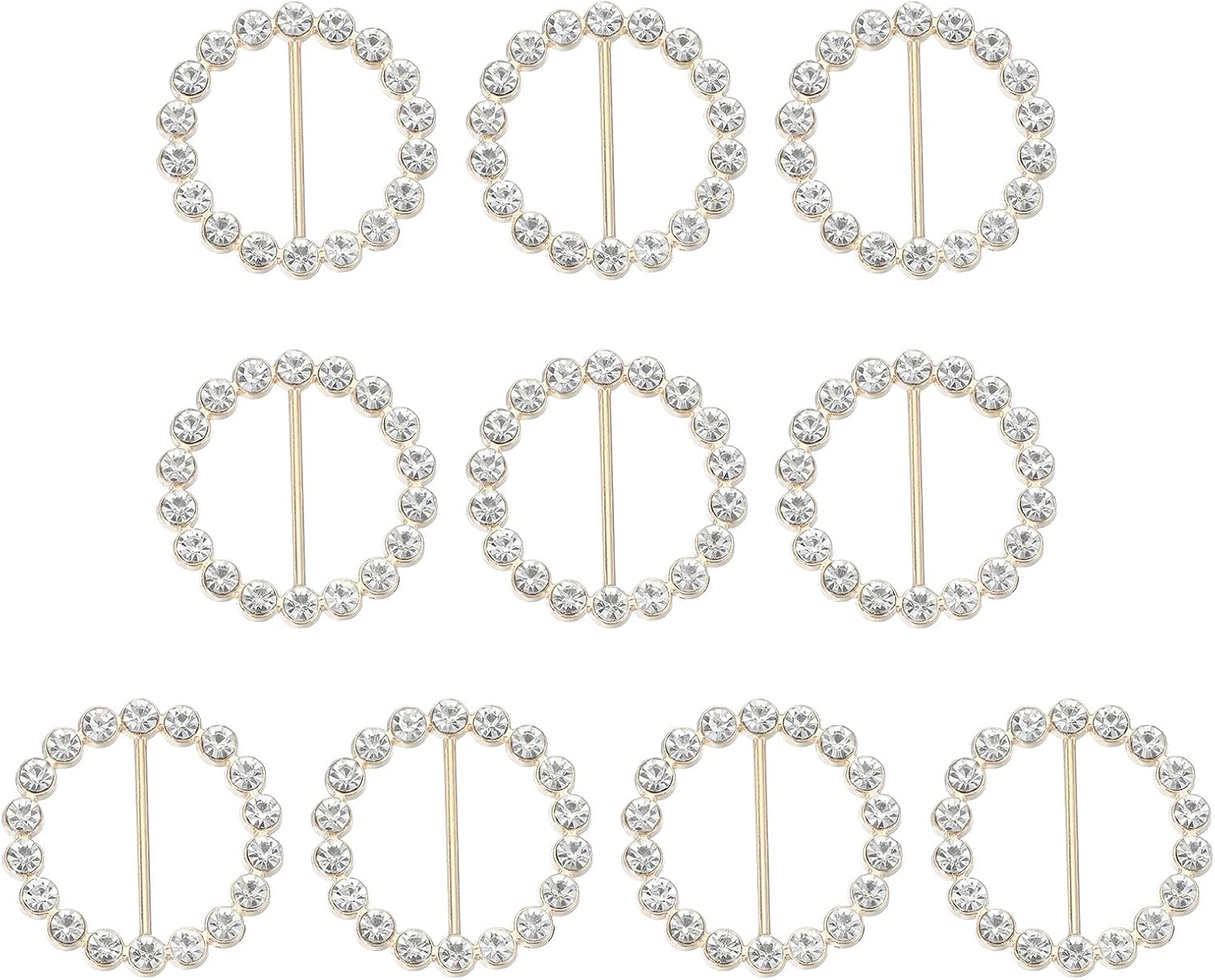 Silk Scarf Ring Clip Bling Rhinestone T-Shirt Clips Tie Waist Knotted Buckle Rings Metal Circle Buckles for Women Fashion Scarves Hat Decor Wrap Holders White -
