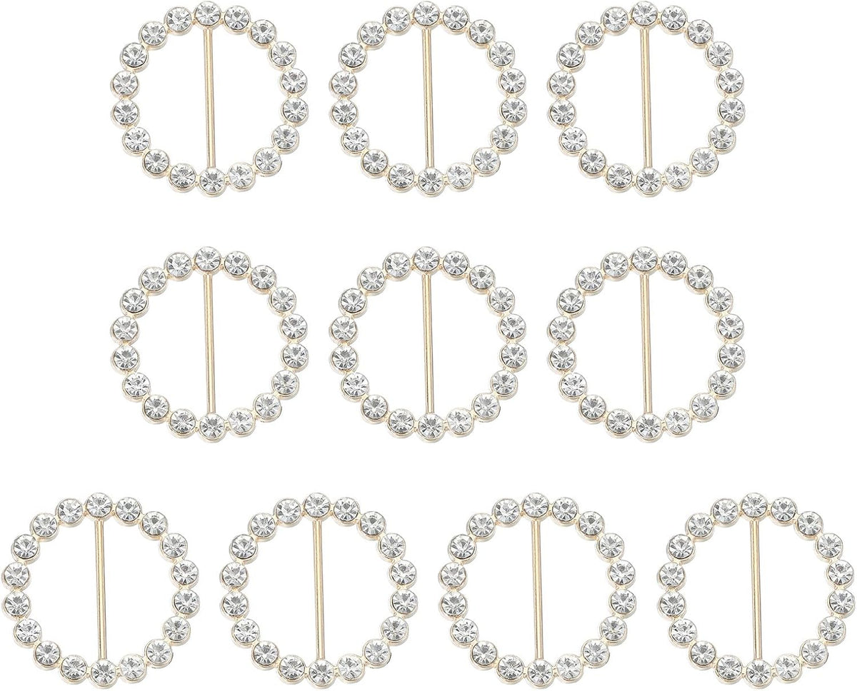 Silk Scarf Ring Clip Bling Rhinestone T-Shirt Clips Tie Waist Knotted Buckle Rings Metal Circle Buckles for Women Fashion Scarves Hat Decor Wrap Holders White -