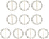 Silk Scarf Ring Clip Bling Rhinestone T-Shirt Clips Tie Waist Knotted Buckle Rings Metal Circle Buckles for Women Fashion Scarves Hat Decor Wrap Holders White -