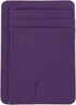 Minimalist Slim Wallet, Leather Front Pocket RFID Blocking Wallet Credit Card Holder Money Clip with ID Window for Men & Women, Dark Purple -