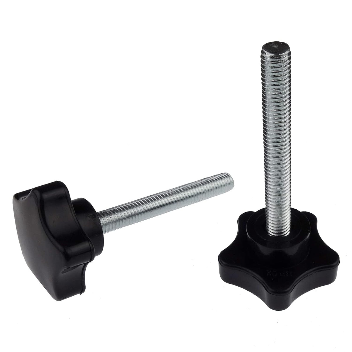 2 Pack M8 x 60mm (5/16" 2-3/8") Thread Replacement Star Hand Knob Tightening Screw 