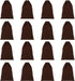 Shoe Dust Bag, 16 Pack Duster Flannel Shoes Pouch with Drawstring Washable Breathable Travel Bags for Home Luggage Storage, 12x17" Brown -