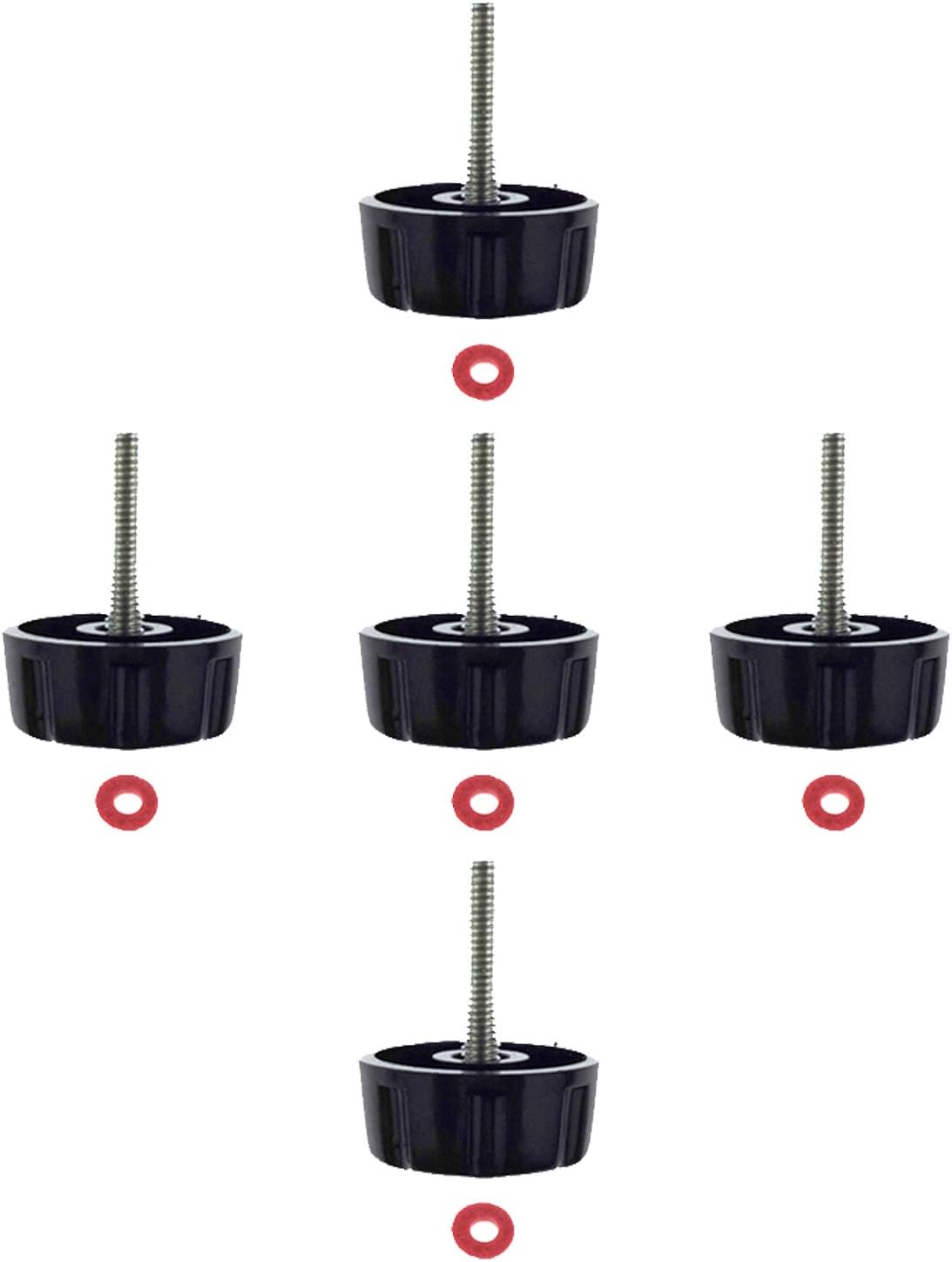 5 Pack Screws Nuts Caps for Fishing Spinning Reels Knob Power Handle Grip 