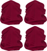 Winter Neck Warmer, Drawstring Warm Face Scarf Covering Windproof Gaiter for Men Women Wine Red -