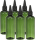 Plastic Applicator Bottle, 6 Pcs 3.4oz(100ml) Leak Proof Refillable Empty Dispenser Container Squeeze Bottle with Twist Top Cap for Hair Ink Liquid Sauces, Green -