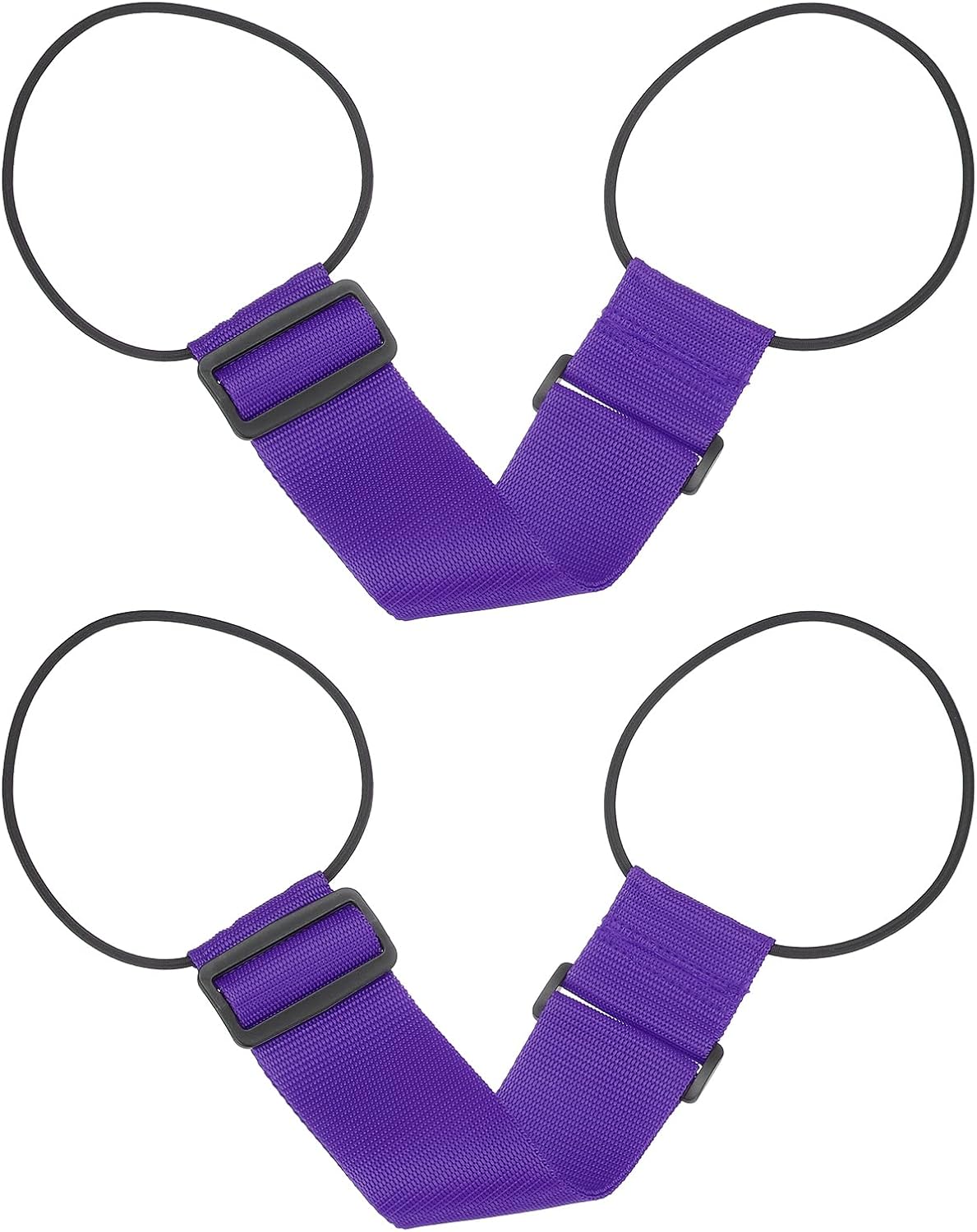 Luggage Straps Bag Bungee, 2 Pcs Suitcase Adjustable Belt for Add a Easy to Travel Elastic Strap Handle Handbag Backpack, Purple -