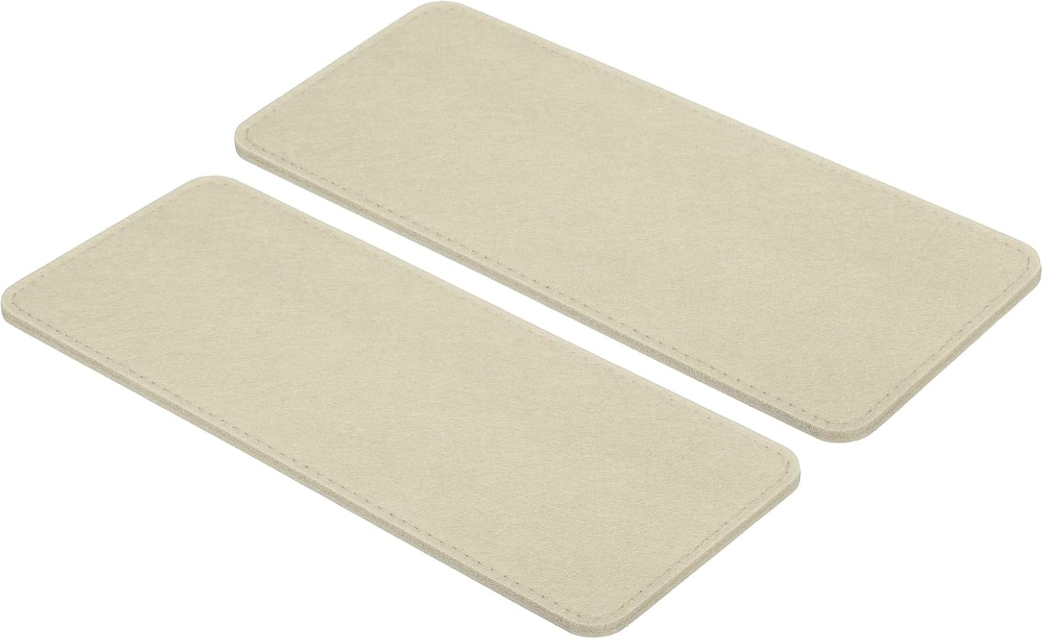 12 x 5 Inch Felt Bag Base Shaper, 2pcs Bottom Pad Organizer Insert Rectangle Liner Board for Purse Handbag Tote Travel Canvas Cosmetic, Beige -
