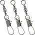 50 Pack Fishing Snap Swivels, Barrel Swivels Tackles, Stainless Steel Safty Interlock Snaps Leader Line Lure Connector Fresh&Saltwater 26-132Lb - 