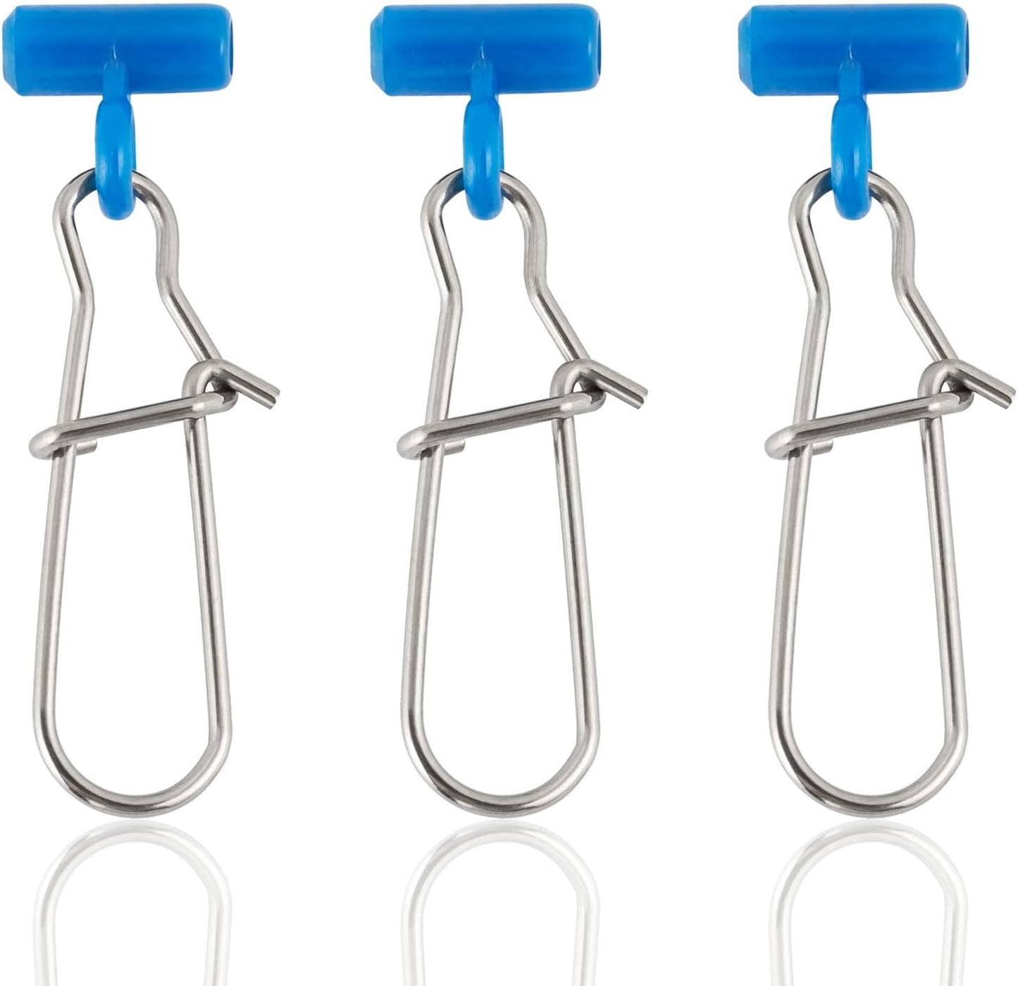 Sinker Slides for Fishing, Weight Silder Line Slide Sleeve Swivel Duo Lock Snaps Saltwater Surf Bottom Fishing Fish Fider Rig Catfish Blue Duo-Lock Snap 30 Pack