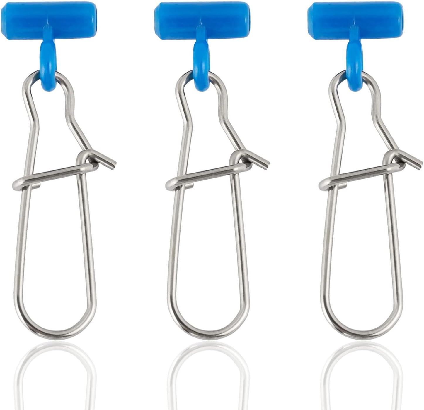 Sinker Slides for Fishing, Weight Silder Line Slide Sleeve Swivel Duo Lock Snaps Saltwater Surf Bottom Fishing Fish Fider Rig Catfish Blue Duo-Lock Snap 30 Pack