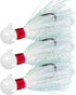 10 Pack Round Ball Jigs Saltwater Pompano Surf Fishing Jig Heads Swimbait Walleye Striper Flounder Mackerel White 1/2oz-10