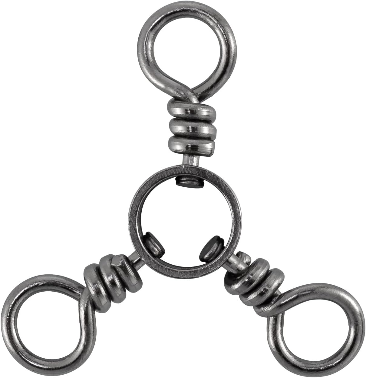 50 Pack 3 Way Swivel Fishing Tackle 30-220Lb Catfish Swivels Three Rigs Freshwater Saltwater - #7(28Lb)-50