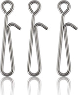 50 Pack Fishing Clips Quick Change Speed Crankbait Snaps Stainless Steel Line Lure Hook Connector Freshwater - #1-22LB-0.55"