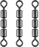 High Speed 3 Roller Swivels, Bead Chain Barrel Swivels Fishing Tackle Trolling Rolling Leader Lure Connector Salmon Walleye Freshwater - #3-84LB