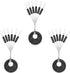 1200pcs Fishing Rubber Bobber Stoppers 6 in 1 Float Sinker Stops Black Oval Cylinder for Line Shape M(4-8LB Line)