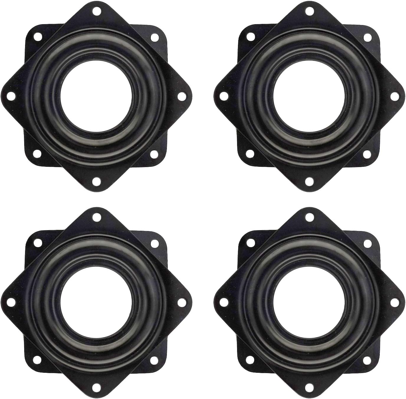 4 Pack 2.8 Inches Lazy Susan Turntable, 5/16 Inch Thick & 100 LB Capacity,Black 
