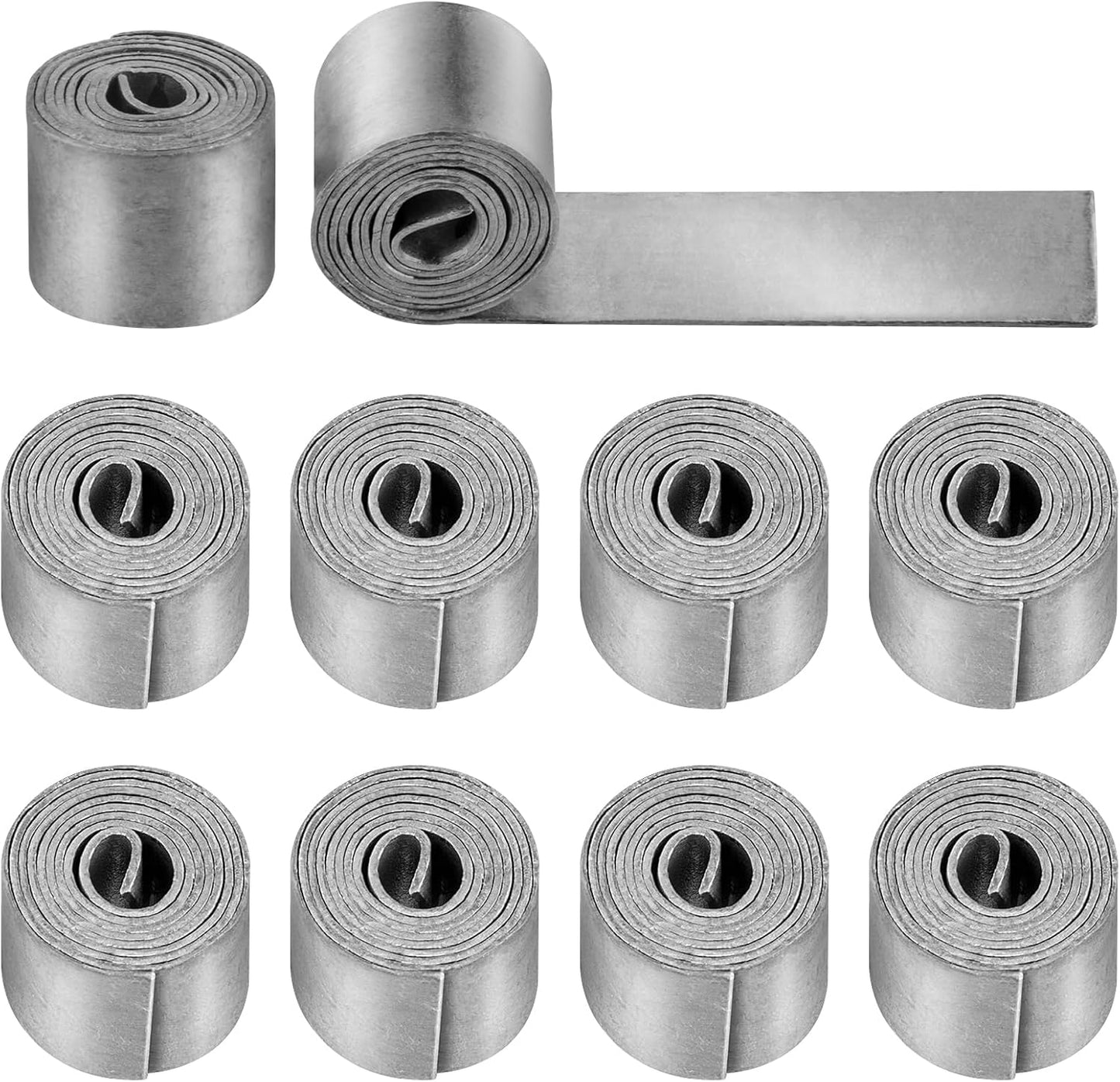 10 Pack Fishing Lead Roll, 1oz Per Weights Sinkers Soft Sheet Strips Crafting Weight - 0.4mm-10 Rolls