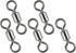 50 Pack Fishing Micro Swivels Fly Rolling Barrel Black Nickel High Strength Solid Rings Hook line Connector - 7mm(20LB)-50pk