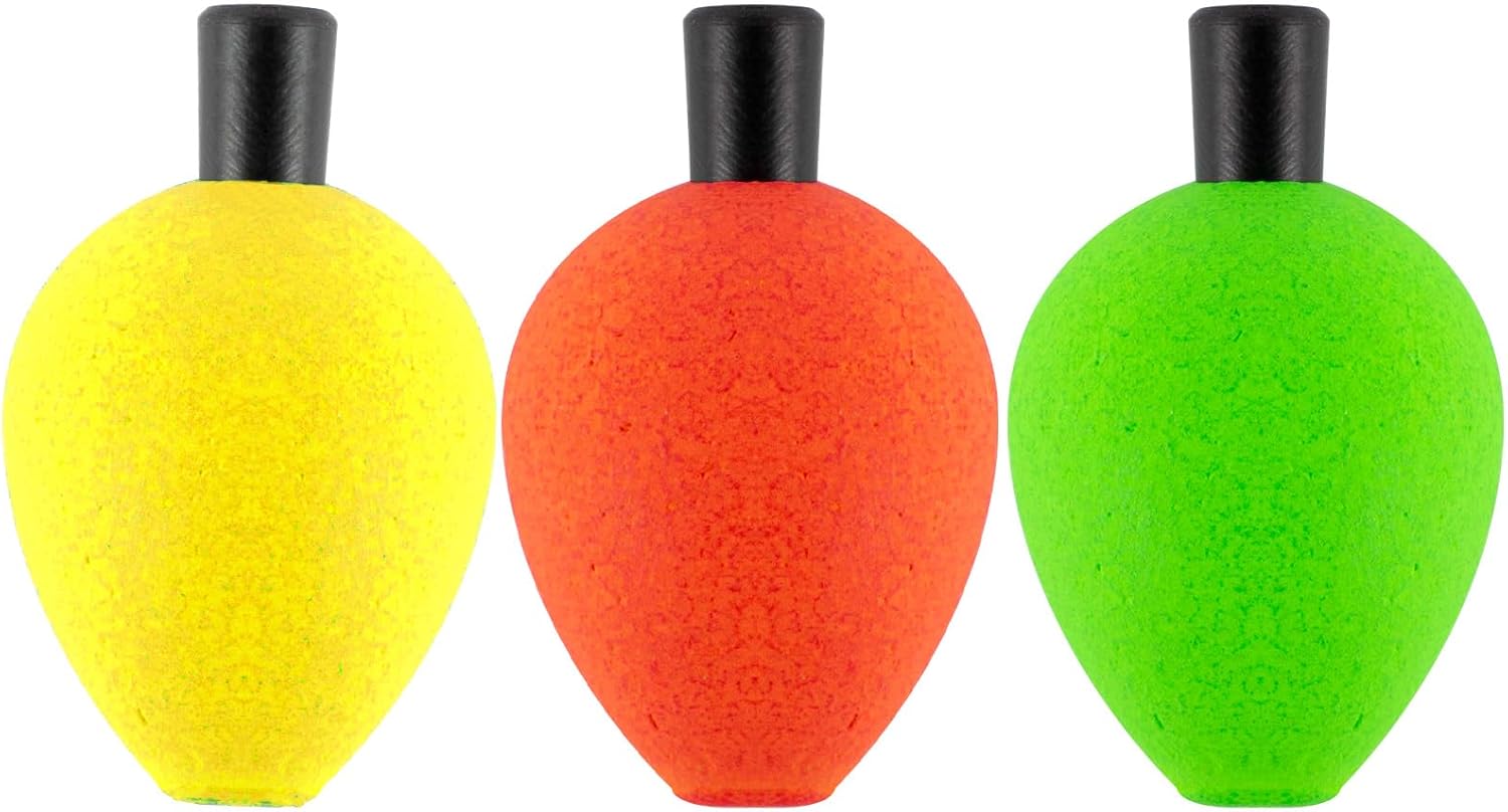 30 Pack Fly Fishing Floats Bobber Strike Line Float Indicators, Foam Teardrop Bobbers, Trout for Freshwater Mixed Colors -