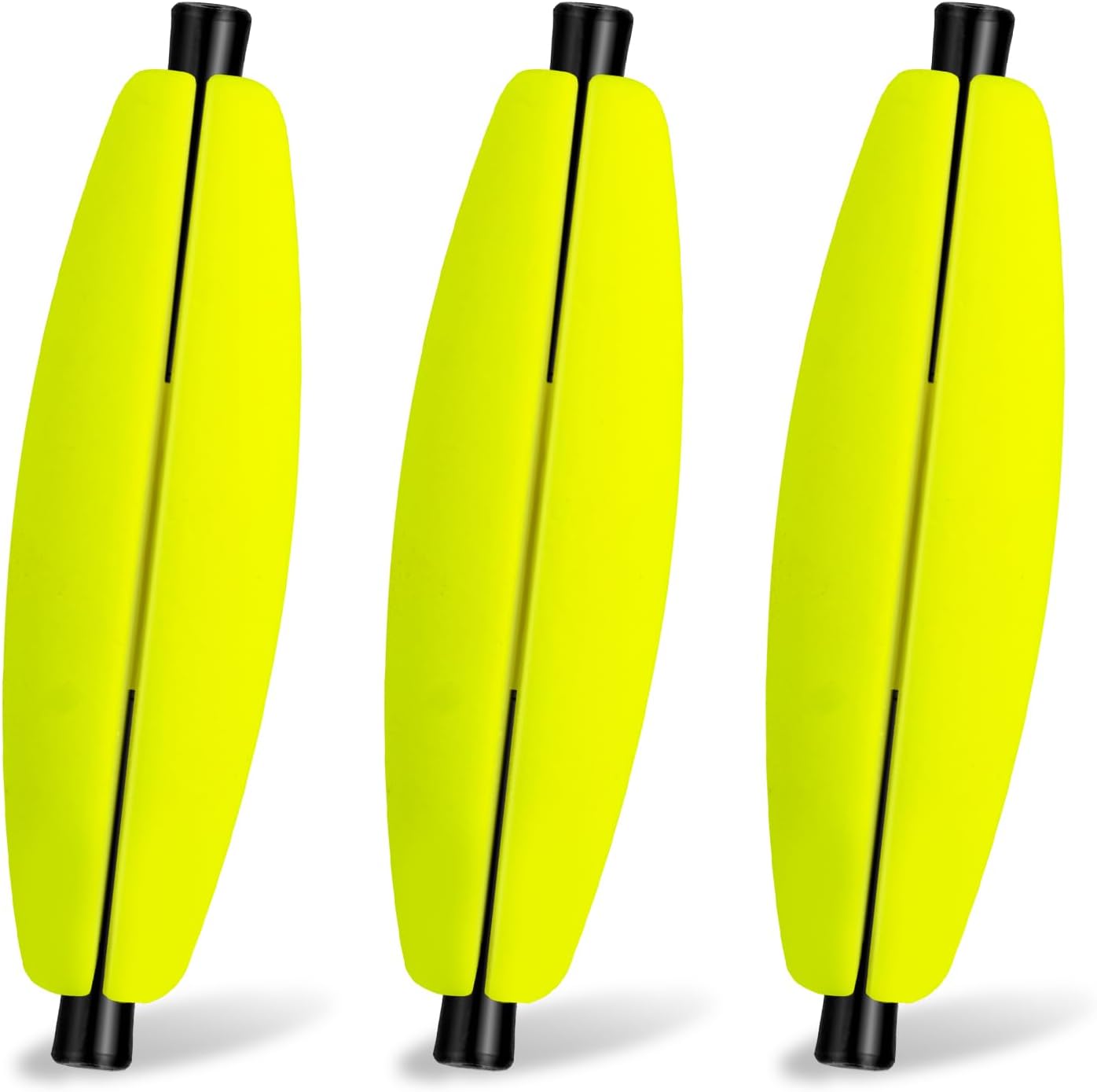 15 Pack Peg Floats Slotted Slip Fishing Bobbers Cigar Foam Bobber for Santee Rig Float Catfish Bass Yellow-15 1.5"