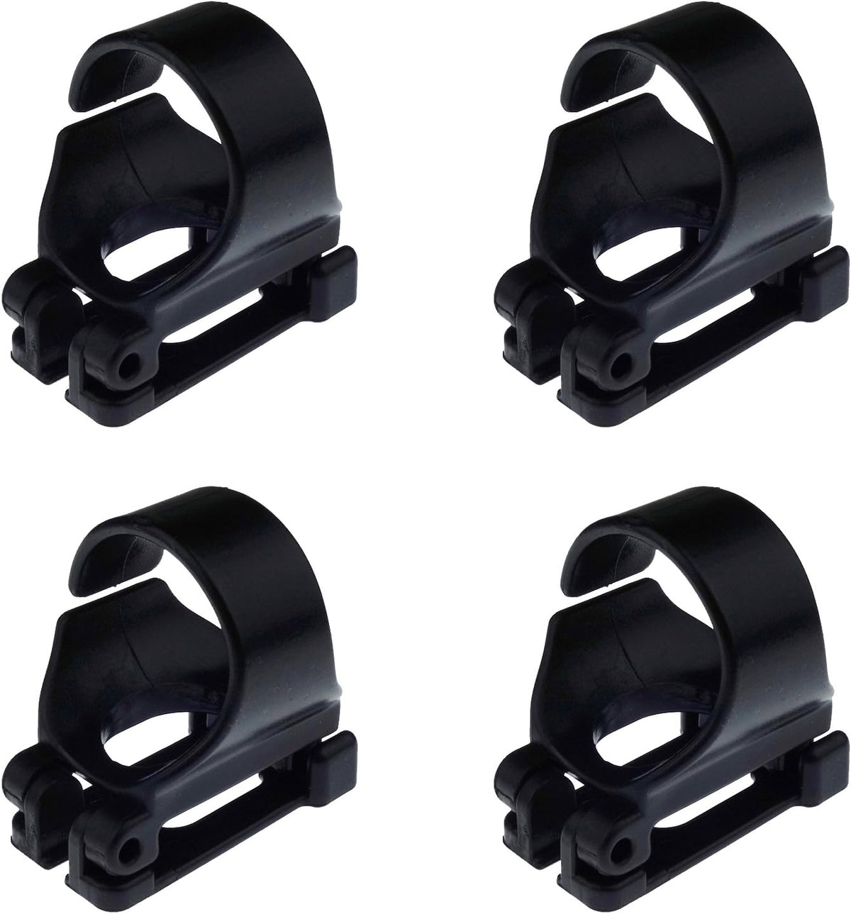 4 Pack Scuba Dive Universal Plastic Clip Snorkel Keeper Tube Holder, Black 
