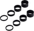 8 PCS Bicycle Headset Spacer Bike Handlebar Stem Spacers Threadless Aluminum Alloy Set Fit 1 1/8-Inch For MTB BMX Mountain Road Bikes Cycling 2MM 3MM 5MM 10MM(Black) -
