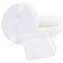 3 Pack Extra Large Body Powder Puff and Container, Soft Cotton Puffs 4.13 Inch Dusting Container with Washable Round for Woman Baby Face Loose Powde White-3 -