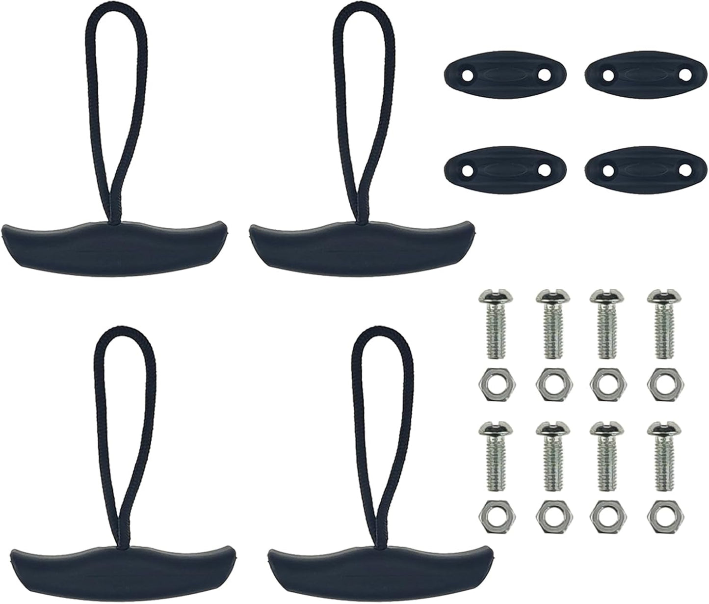 2/4/8 Pack Kayak Handles Replacement Accessories with Cord and Pad Eyes Screws 