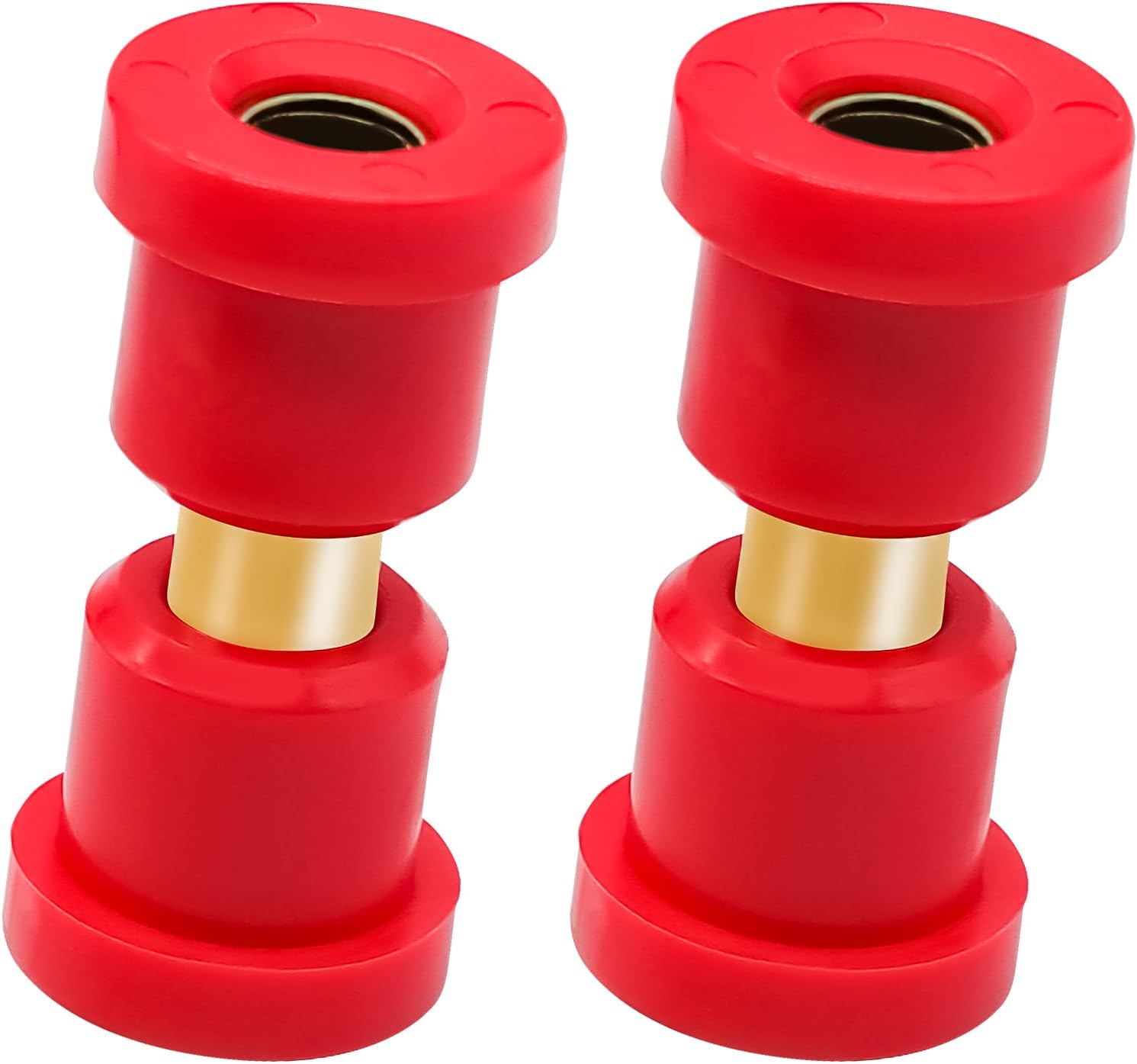 Golf Cart Red Polyurethane Bushings Sleeves Kit for Club Car DS 1992-UP Models, Front Leaf Spring OEM 1015583 1012303 -