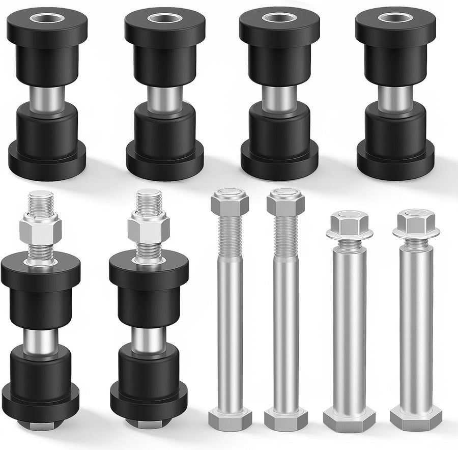 Golf Cart Rear Leaf Spring Bushings Kit for EZGO TXT 1994-up Gas and Electric Carts, Bushing Sleeves with Screws Nuts, Replace OEM 1015583, 70289G0 -