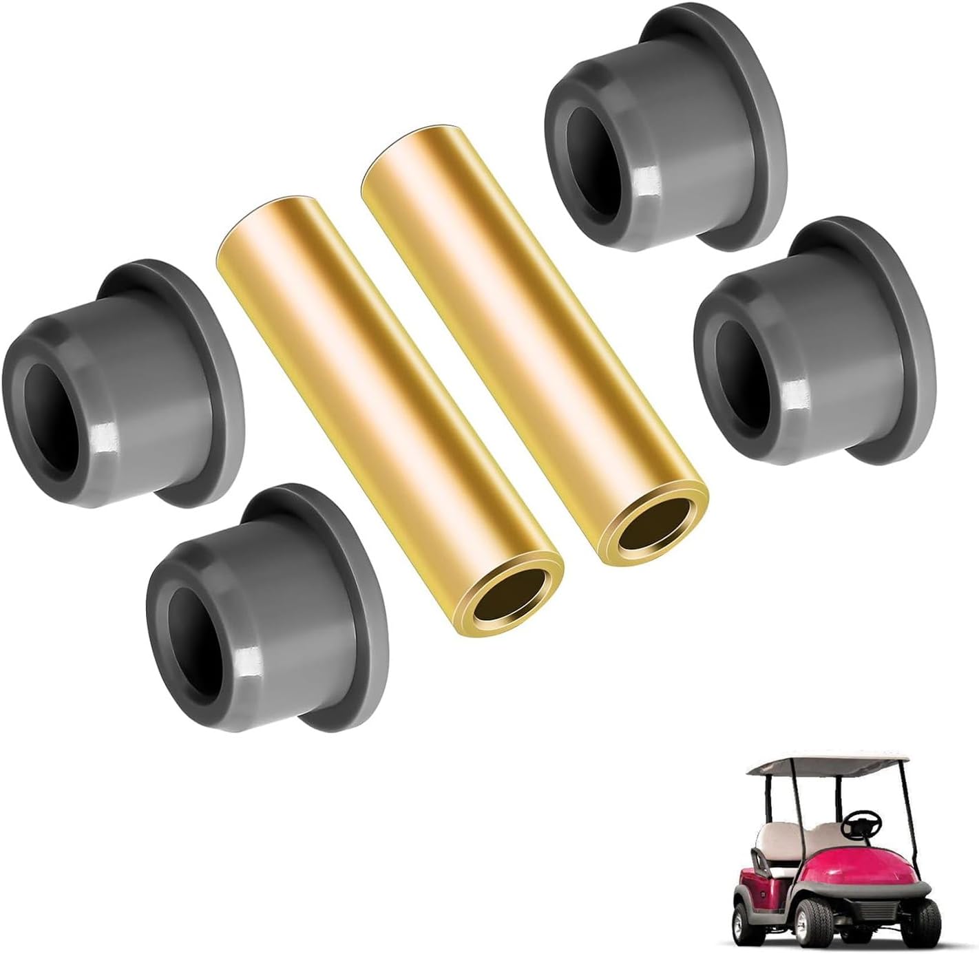 Front Leaf Spring for Club Car Precedent & 2018-up Tempo Golf Cart,Polyurethane Bushing and Sleeve Kit, OEM#102956201 102288101 -