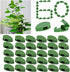 60 Pcs Plant Climbing Wall Fixture Clips Acrylic Self-Adhesive Sticker Fixer Vine Traction Invisible Holder Green Leaf Vines Hook Fixing Clip Indoor Outdoor Decoration - 60PCS